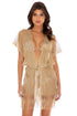 Luli Fama Golden Queen FINGE SHORT CAFTAN